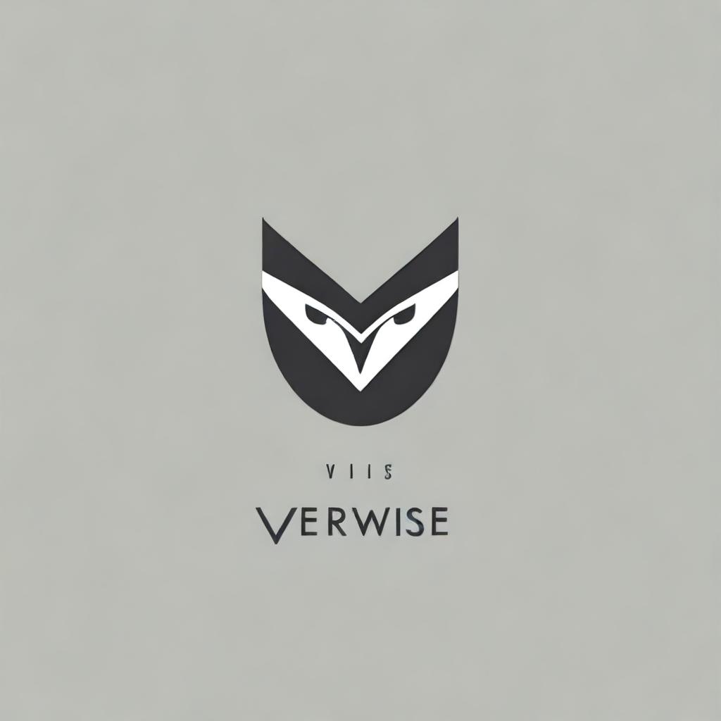 A sleek and modern logo for a clothing company called 'VeryWise'