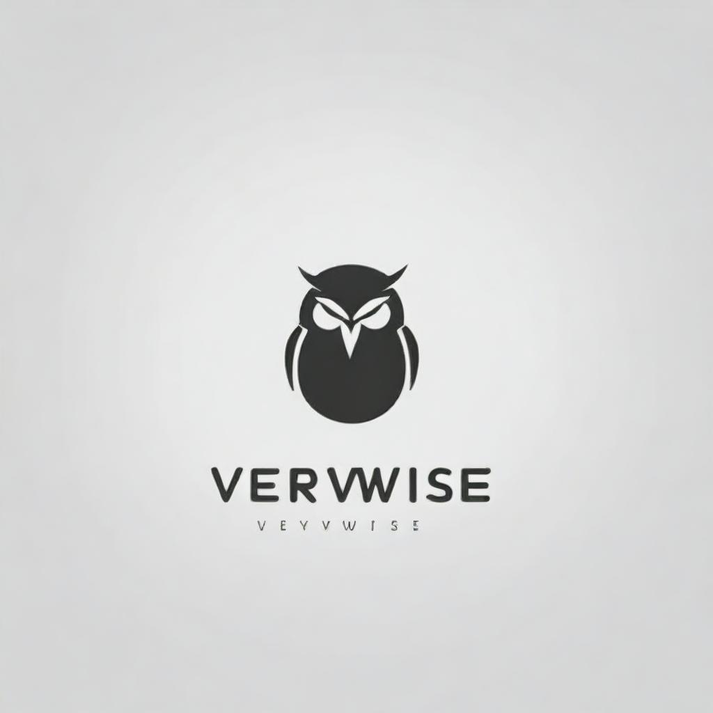 A sleek and modern logo for a clothing company called 'VeryWise'