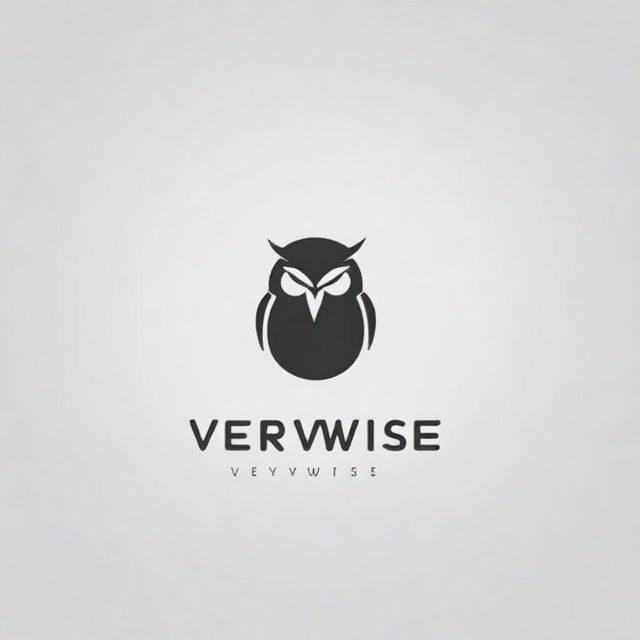 A sleek and modern logo for a clothing company called 'VeryWise'