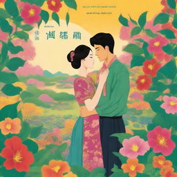 The image is designed as a romantic book cover titled 'Yêu Chiều Hết Mực'