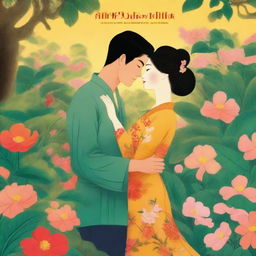 The image is designed as a romantic book cover titled 'Yêu Chiều Hết Mực'