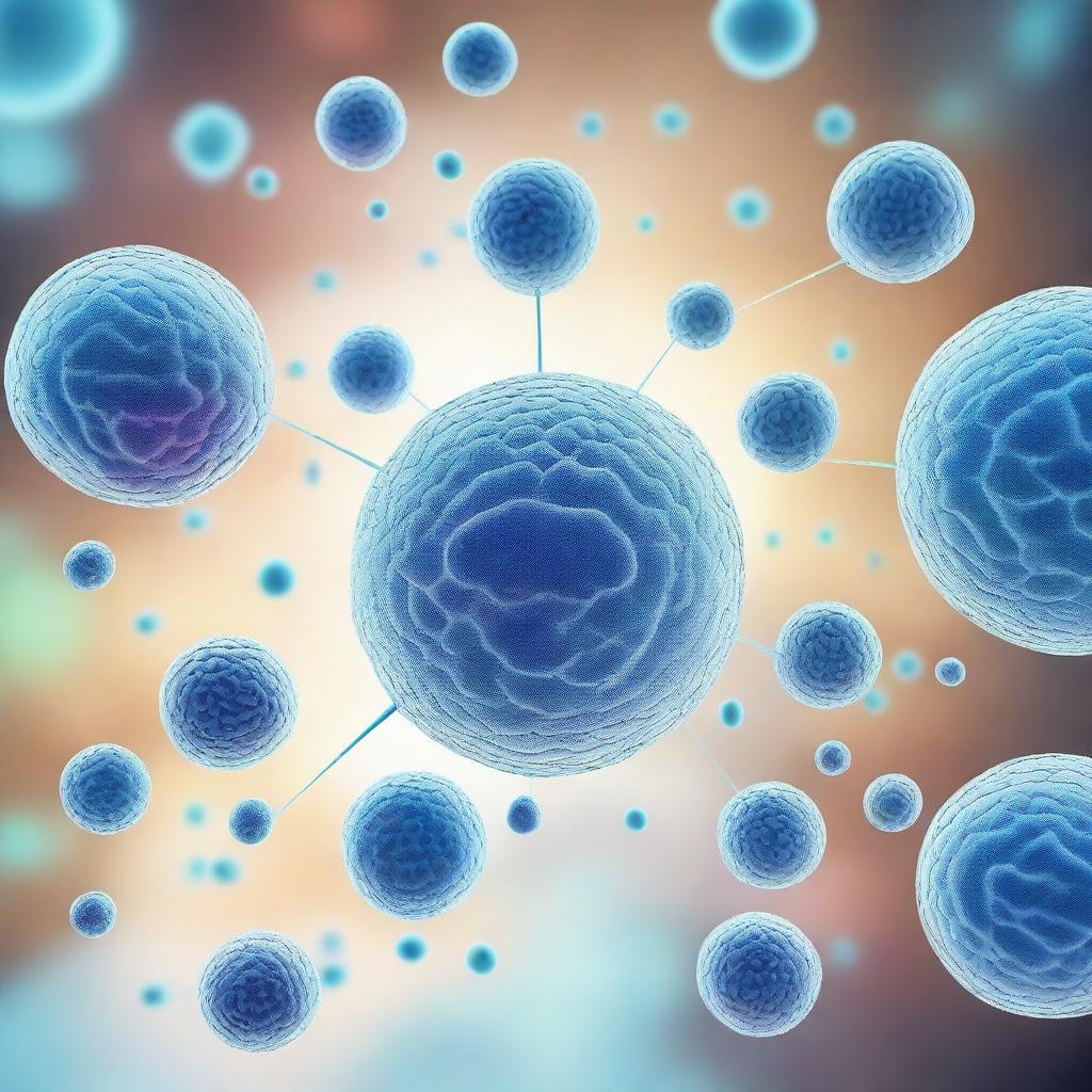 An artistic representation of stem cells being used in integrative medicine