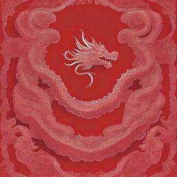 A red book cover featuring hollow dragon shapes