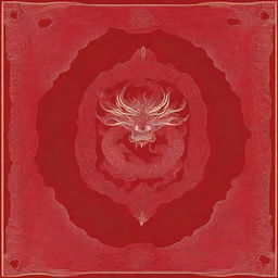 A red book cover featuring hollow dragon shapes