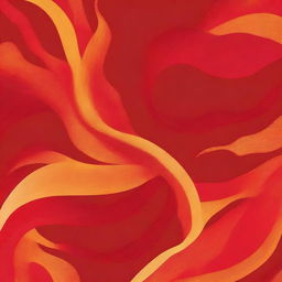 A book cover with an all-red background featuring fiery shapes