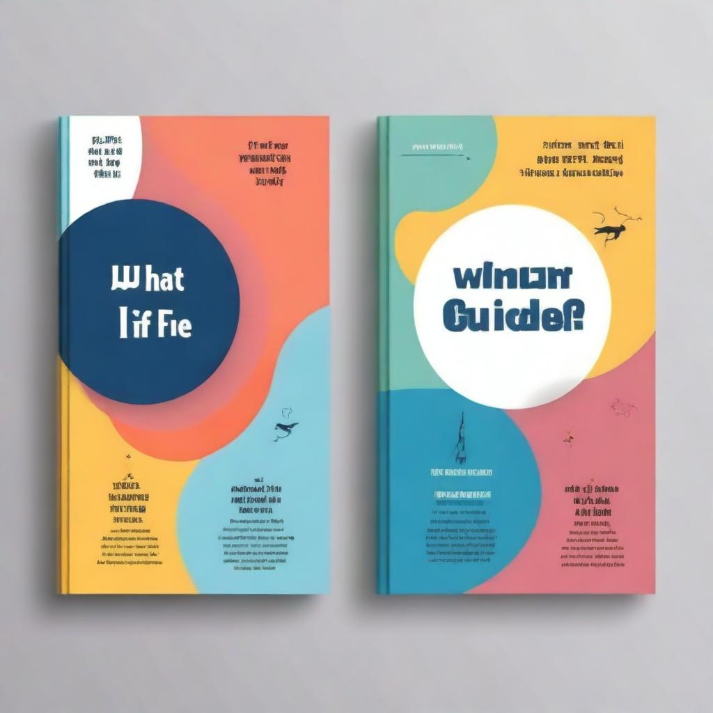 Create multiple book covers for a self-help book titled 'What If? A Guide to Personal Transformation' by Dakshitta Mathur