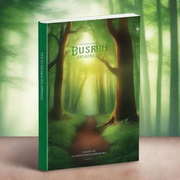 Create a captivating book cover featuring a mysterious forest with a hidden path