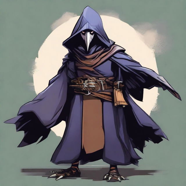 Create an image of a Kenku from Dungeons & Dragons of the artificer class