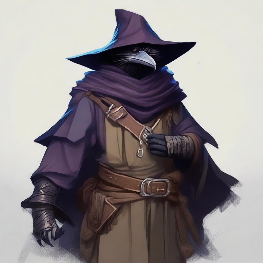 Create an image of a Kenku artificer from Dungeons & Dragons