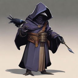 Create an image of a Kenku artificer from Dungeons & Dragons