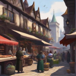 A bustling market day in the South District of Neverwinter