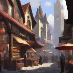 A bustling market day in the South District of Neverwinter