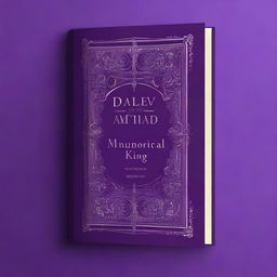 Create a colorful book cover featuring a blend of dark purple and white