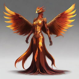 Phoenixkin are humanoid beings with a striking blend of human and phoenix-like features