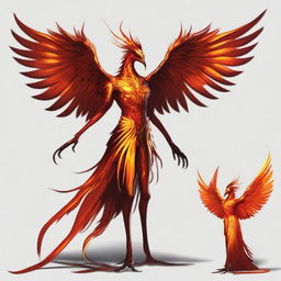 Phoenixkin are humanoid beings with a striking blend of human and phoenix-like features