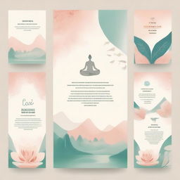 Create templates featuring positive affirmations and quotes on yoga products