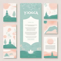 Create templates featuring positive affirmations and quotes on yoga products