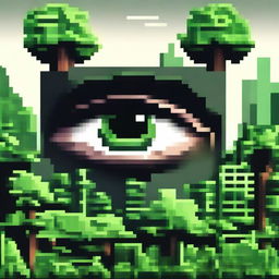 Design a cover for an urban genre album in pixel art style