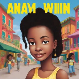 A book cover for a memoir titled 'Anaya Wins' featuring an African American very light-skinned little girl with natural hair somewhat pulled back