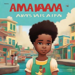 A book cover for a memoir titled 'Anaya Wins' featuring an African American very light-skinned little girl with natural hair somewhat pulled back