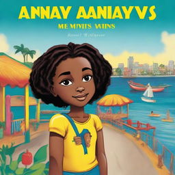 A book cover for a memoir titled 'Anaya Wins' featuring an African American very light-skinned little girl with natural hair somewhat pulled back