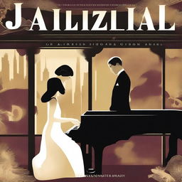 A captivating book cover for the novel "Jazzical," set in the 1920s