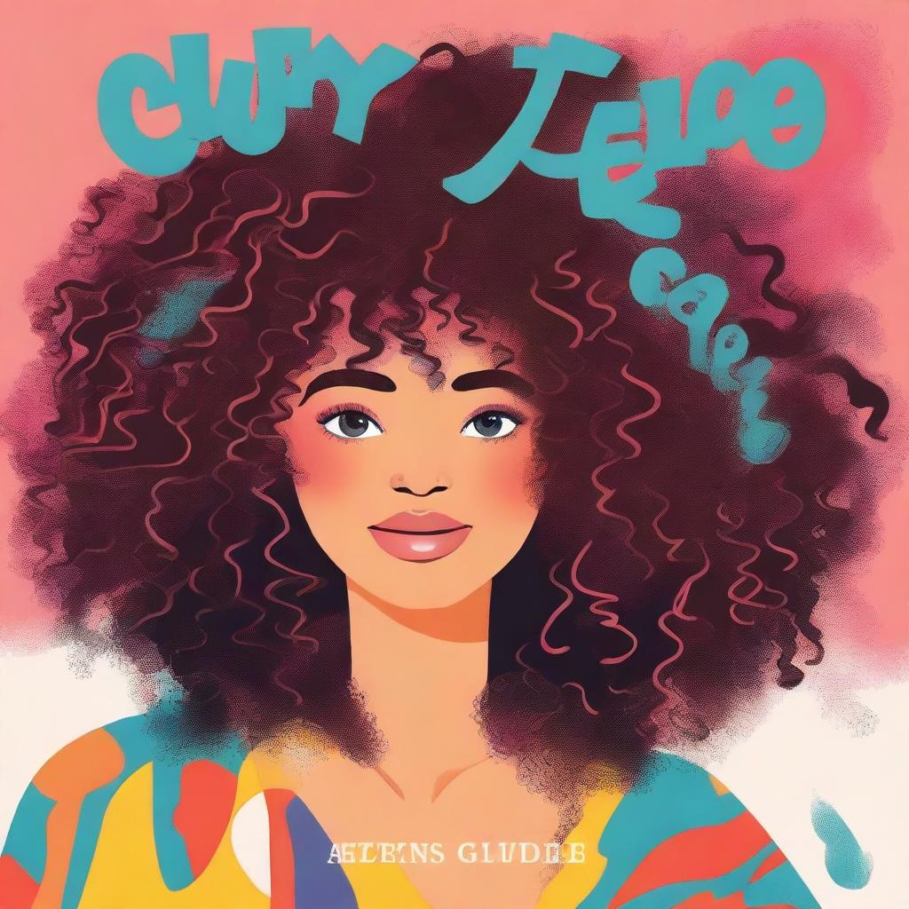 A book cover for a guide on curly hair care