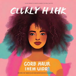 A book cover for a guide on curly hair care