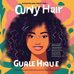 A book cover for a guide on curly hair care