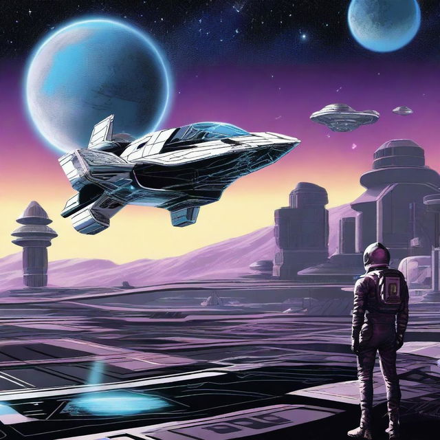 Create an image inspired by the famous 1980s movie 'The Last Starfighter