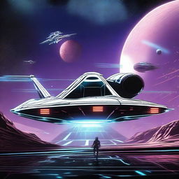 Create an image inspired by the famous 1980s movie 'The Last Starfighter