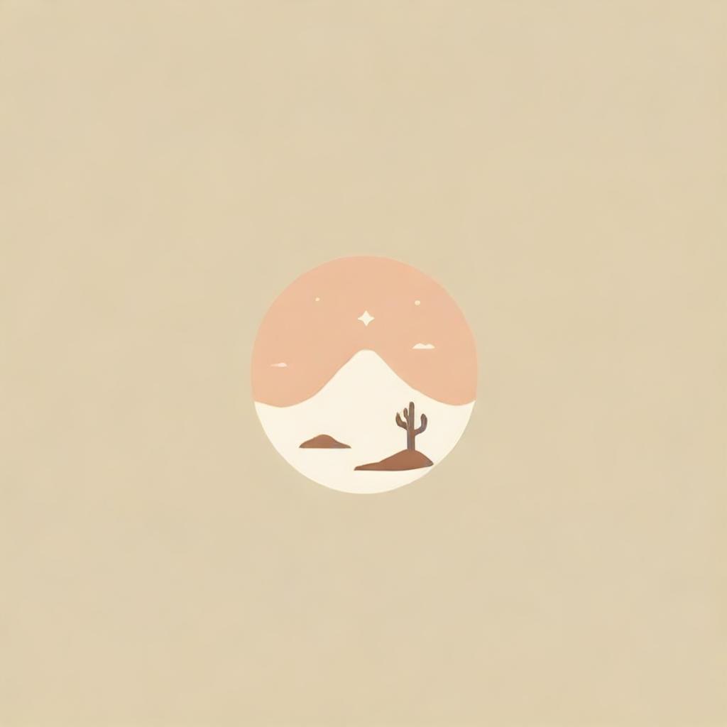 Logo design that creatively embodies the word 'Desierto' with desert-inspired aesthetics