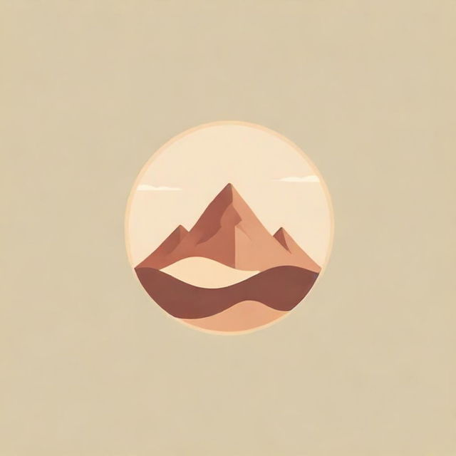 Logo design that creatively embodies the word 'Desierto' with desert-inspired aesthetics