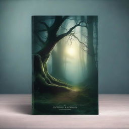 A captivating book cover featuring a mysterious forest with a hidden path