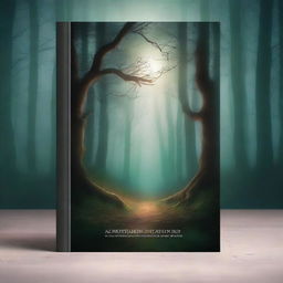 A captivating book cover featuring a mysterious forest with a hidden path