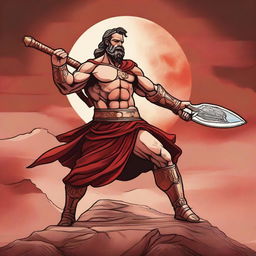 Create a YouTube thumbnail featuring Mars, the Roman god of war