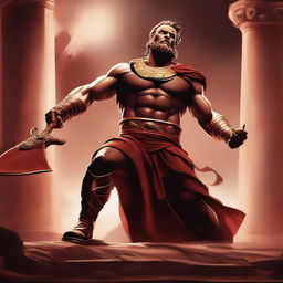 Create a YouTube thumbnail featuring Mars, the Roman god of war