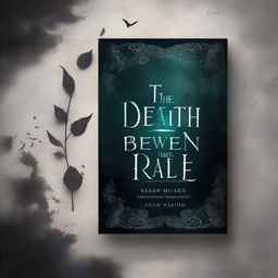 Create a book cover for a moody, dark fantasy romance titled 'The Death Between Us'