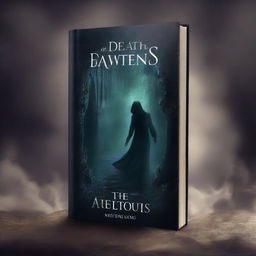 Create a book cover for a moody, dark fantasy romance titled 'The Death Between Us'