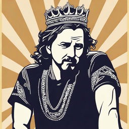 A stylized illustration of Eddie Vedder depicted as a 'short king