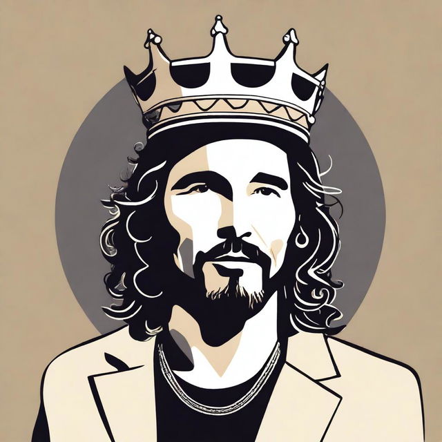 A stylized illustration of Eddie Vedder depicted as a 'short king