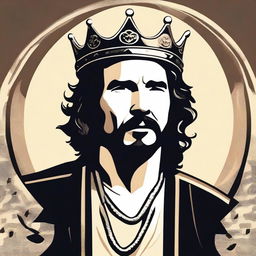 A stylized illustration of Eddie Vedder depicted as a 'short king