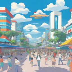 An anime-style illustration of the Mall of Asia in the Philippines