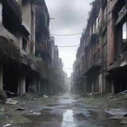 A sprawling city that is completely abandoned, with empty streets and derelict buildings