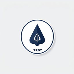 Modern logo with the phrase 'Based Troy' in a sleek typeface, colored in navy blue on a white background.