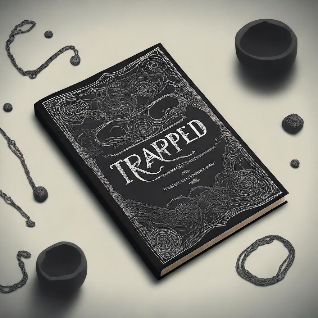 Design a book cover for a novel titled 'Trapped'