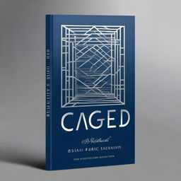 Design a book cover for a novel titled 'Caged' with the title partially obscured behind the cover design