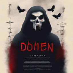 Create a horror movie poster titled 'Omen'