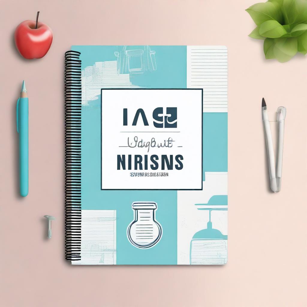 A personalized notebook cover for a nursing technician named Ivany Moraes, with the teacher's name Edivane Medeiros