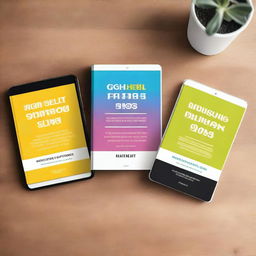 A visually appealing image of an e-book bundle featuring three books titled 'Top Self: Unlock your best version', 'Mindset Mastery: Harnessing the Power of Positive Thinking', and 'Goal Setting for Winners: Achieve Your Dreams with Precision'